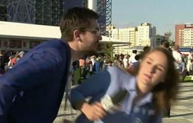 واکنش محکم خبرنگار زن برزیلی به آزار جنسی مقابل دوربین (+عکس)