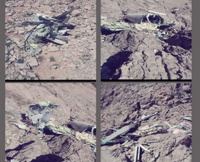 محل سقوط هواپیمای ATR در ارتفاعات دنا بعد از آب شدن برف/عکس