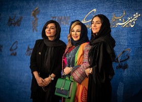 عکس|بهنوش بختیاری، ساره بیات و هدی زین‌العابدین روی فرش قرمز جشنواره