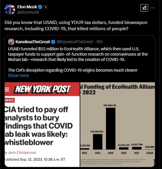 ایلان ماسک: منشا کرونا یک سازمان جنایتکار آمریکایی است