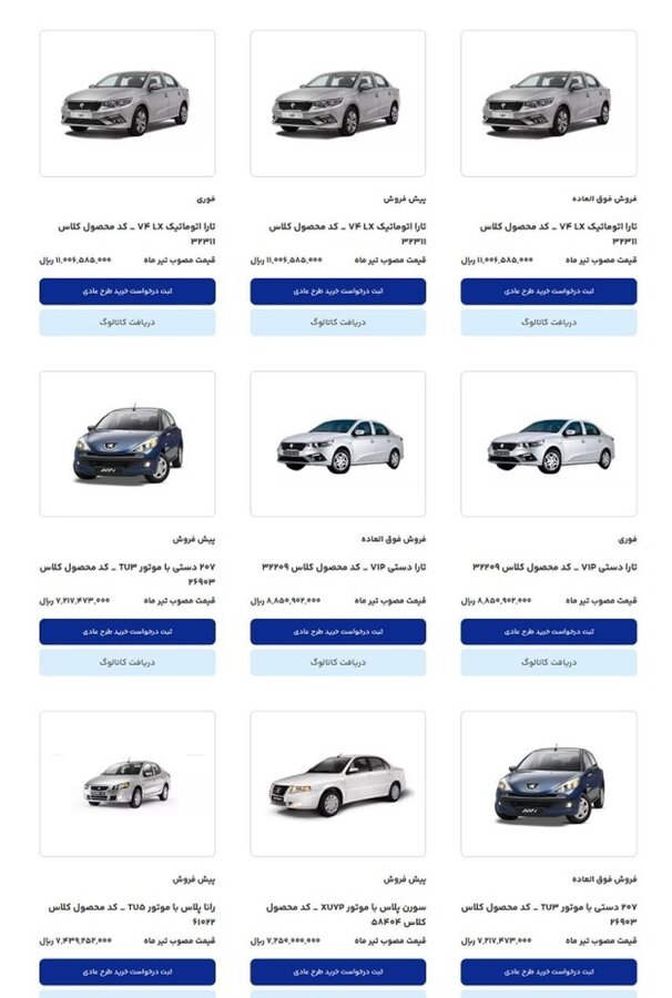 پیش ثبتنام محصولات ایران خودرو آغاز شد