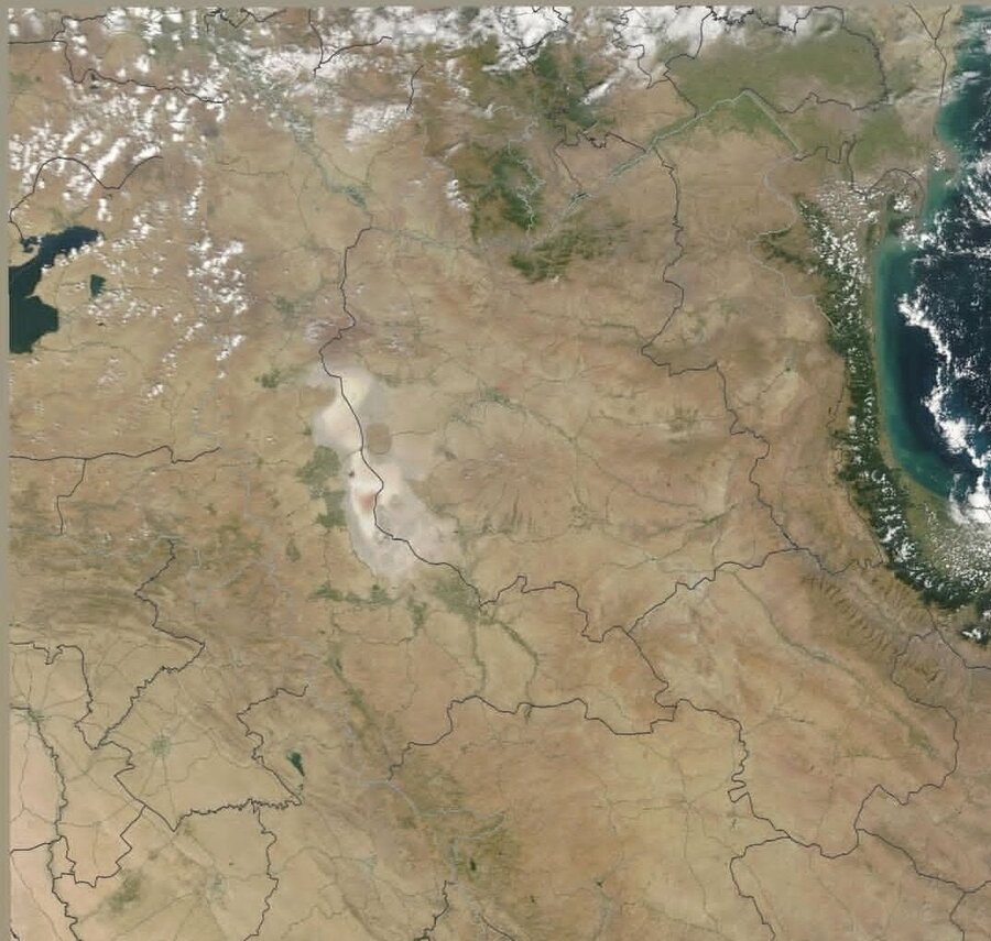 دریاچه ارومیه به طور کامل محو شد + عکس