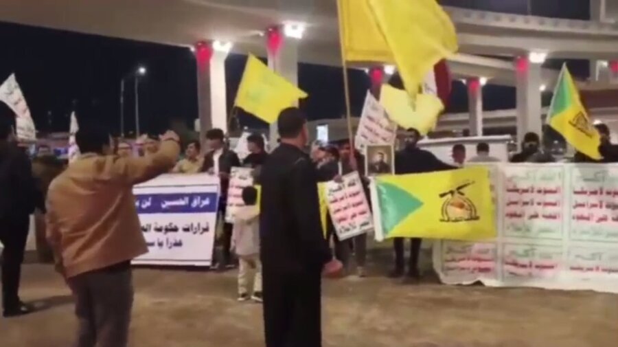 راهپیمایی خودرویی در بغداد و بصره در حمایت از حزب‌الله و انصارالله