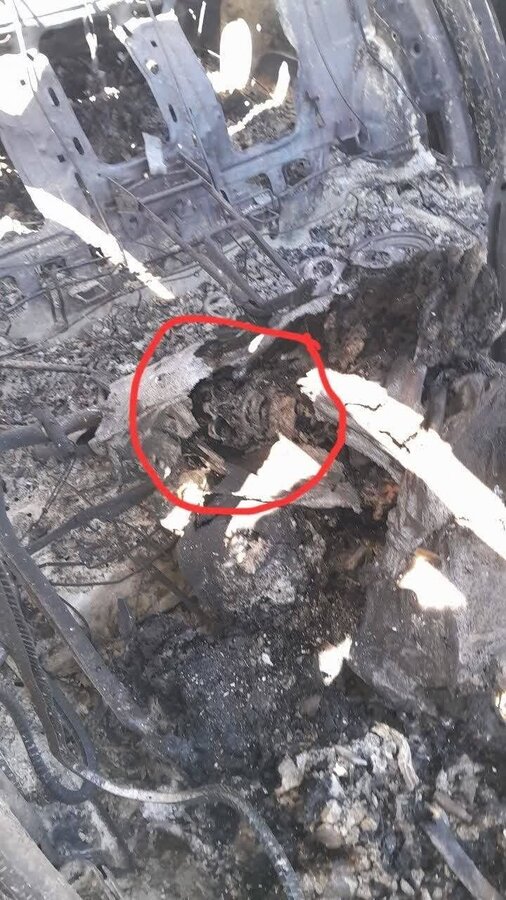 تصویر جمجمه نظامی آمریکایی در هواپیمای منهدم شده در اصفهان