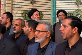 عکسی از فرزند ارشد رهبر انقلاب در کنار فرزندان آیت‌الله سیستانی